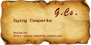 Gying Cseperke névjegykártya